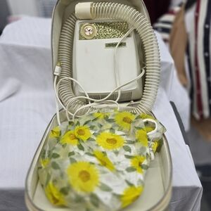 Vintage Hair Dryer with Floral Cover - Collector's Item